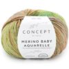 364 Merino Baby Aquarelle - green-turquoise