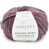 364 Merino Baby Aquarelle - blackberry-camel