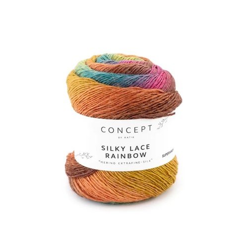 301 Silky Lace Rainbow - brown/green/orange