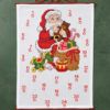 Julenisse med bamse, adventskalender 45x60cm