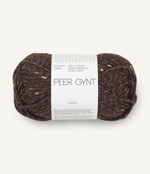 3085 Peer Gynt - mørk brun m/natur tweed