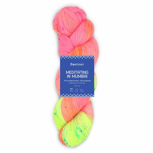 111 Meditating in Mumbai - neon fizz print