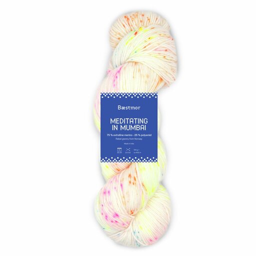 112 Meditating in Mumbai - confetti print