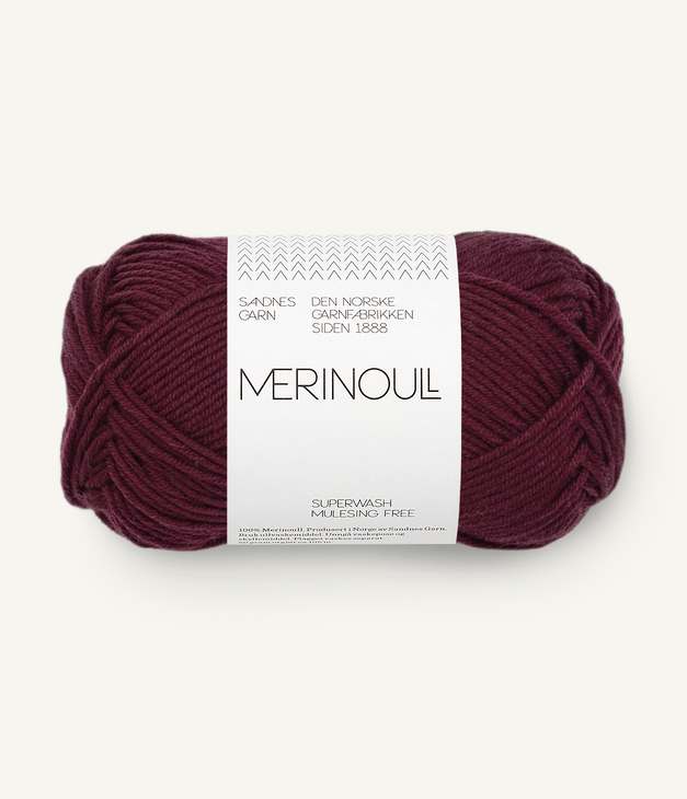 4372 Merinoull - dyp burgunder