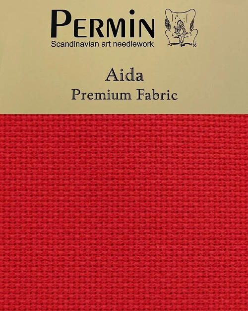 Aida 43x50cm 5,4 tr/cm - christmas red