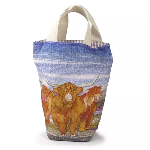 Liten bucket bag - highland coos