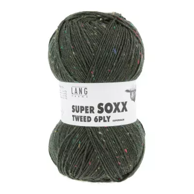 18 Super Soxx Tweed 6-ply - dark green