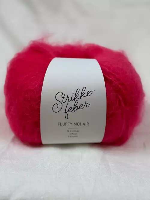 321 Fluffy Mohair - pop coral