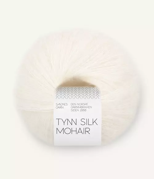 1001 Tynn Silk Mohair - white