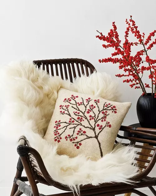 Vinterbær, pute 40x40cm