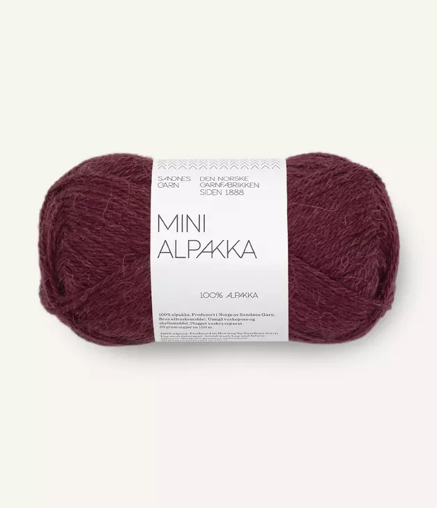 4372 Mini Alpakka - dyp burgunder