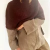 leKnit - Plain yoke poncho