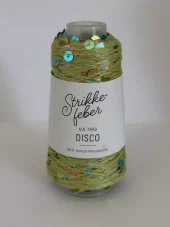 131 Disco - lime m/gjennomsiktige rainbow-paljetter
