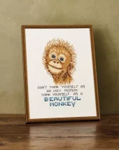 Beautiful monkey, bilde 18x24cm