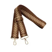 Skulderreim 130cm, brun/beige