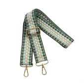 Skulderreim 130cm, grønn/beige