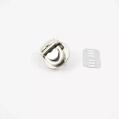 Veskelås hjerte 35x30mm, sølv