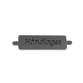 Metallmerke 40x12mm "håndlaget", sort