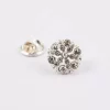 Pin Ø12mm, diamanter sølv