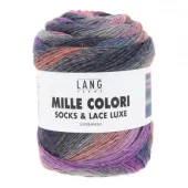 218 Mille Colori Socks & Lace Luxe - violet/gray/cyclamen