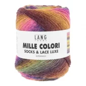 220 Mille Colori Socks & Lace Luxe - hot pink/golden yellow/brown