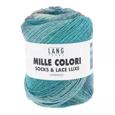 221 Mille Colori Socks & Lace Luxe - petrol/light turquoise/emerald