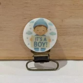 Seleklips messing 25mm, it's a boy