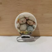 Seleklips sølv 25mm, lam