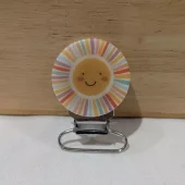 Seleklips sølv 25mm, sol