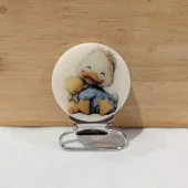 Seleklips sølv 25mm, andunge