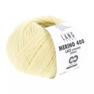12 Merino 400 lace - baby yellow