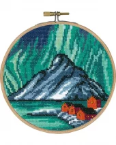 Nordlys i Lofoten, bilde Ø15cm