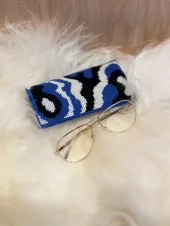 Blue waves, brilleetui 8,5x16,5cm