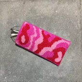 Pink waves, brilleetui 8,5x16,5cm