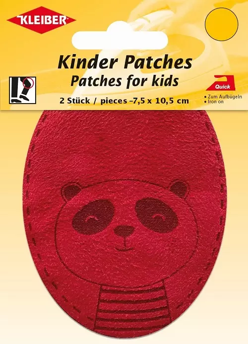 Reparasjonslapper m/motiv, rød panda