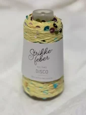 131M Disco - lys gul m/rainbow-paljetter