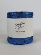 20 Mere heklegarn - blå, metallisk (på begge sider)