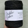 16 Mere snor glitter - sort m/flerfarget