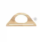 Veskehåndtak i tre, natur - 1 stk.