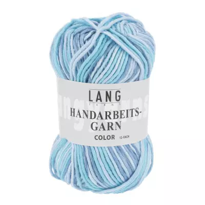 06 Handarbeitsgarn Color - lys blå/blå/turkis