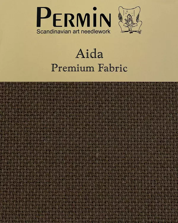 Aida 43x50cm 6,4 tr/cm - dark chocolate