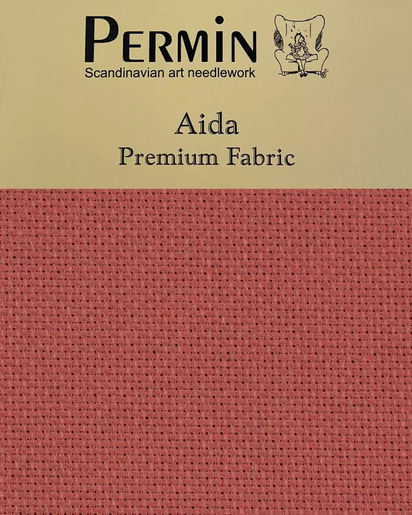 Aida 43x50cm 6,4 tr/cm - raspberry chocolate