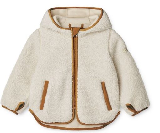 Liewood Mara pile jacket w/ears Sandy/golden caramel