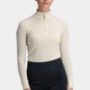 Woolland Rena Half Zip W - Ivory