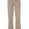 Woolland Veslepiggen Flare Pants W - Latte