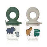 Liewood Miranda Food Feeder 2pk- Dinosaurs/Mist