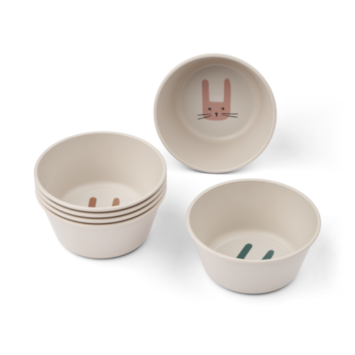 Liewood Cees Bowl 6 pk - Bunny/Sandy