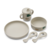 Liewood Ryle Printed Tableware Set - Dinosaurs/mist