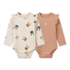 Liewood Yanni Printed Body 2pk - Bunny Sand/Pale Tuscany