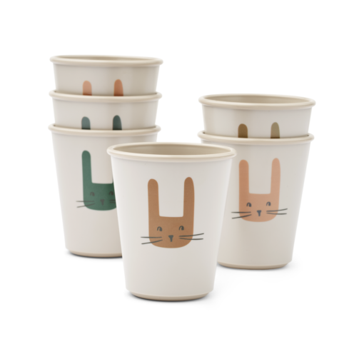 Liewood Lana Cup 6pk - Bunny/Sandy